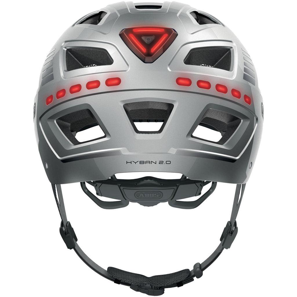 Abus Hyban 2.0 Led helmet - Silver