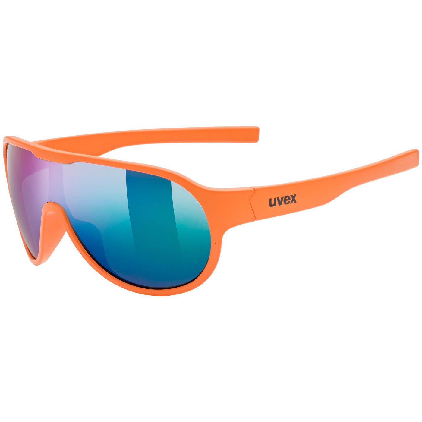 Uvex Sportstyle 512 kids glasses - Orange mat mirror green